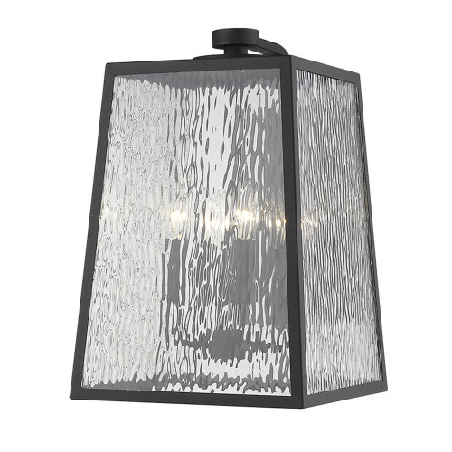 Homeroots Lighting Hirche 4-Light Wall Light, Matte Black Finish