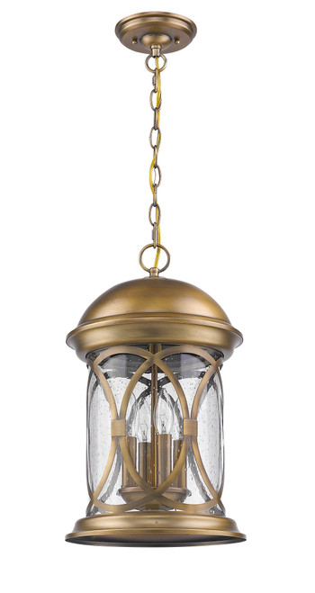 Homeroots Lighting Lincoln 4-Light Antique Brass Hanging Light