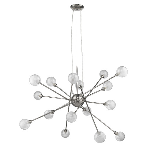 Homeroots Lighting Contemporary Brushed Silver and Glass Wall Light