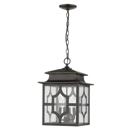 Homeroots Lighting Calvert 4-Light Oil-Rubbed Bronze Hanging Lantern