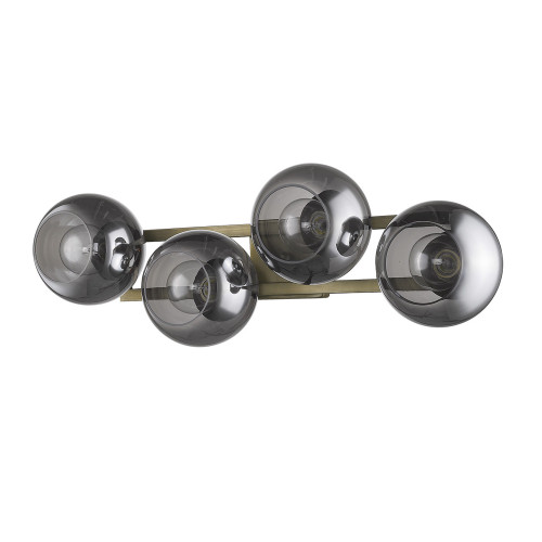 Homeroots Lighting Lunette 4-Light Sconce, Aged Brass Finish