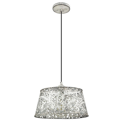 Homeroots Lighting Iris 1-Light Pendant, with Aged Ivory Finish