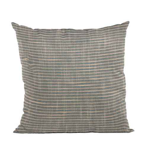 Plutus Blue Simple Stripe Luxury Throw Pillow