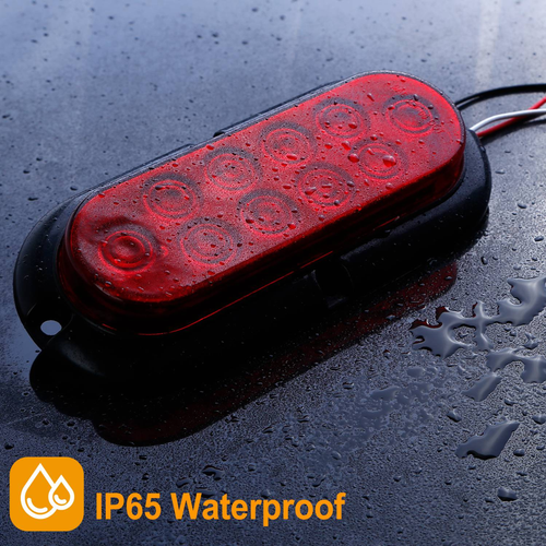 2Pcs Oval LED Brake Light 