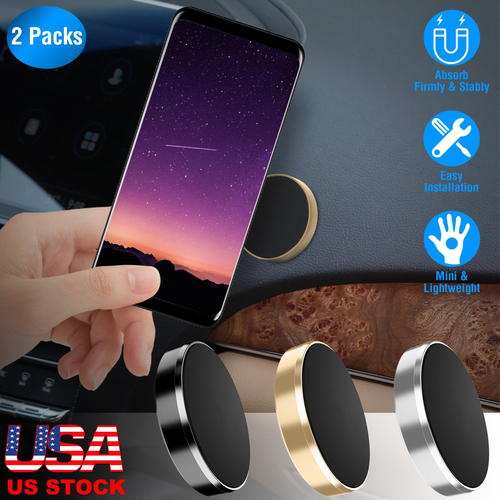 2 Pack Universal Magnetic Car Mounts Dashboard Magnetic Phone Holder