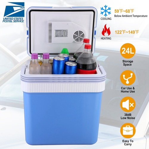 24L Portable Car Cooler 12V Car Refrigerator