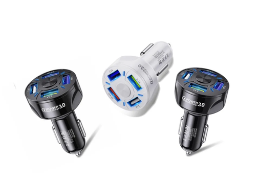 4 Port LED Car Charger 