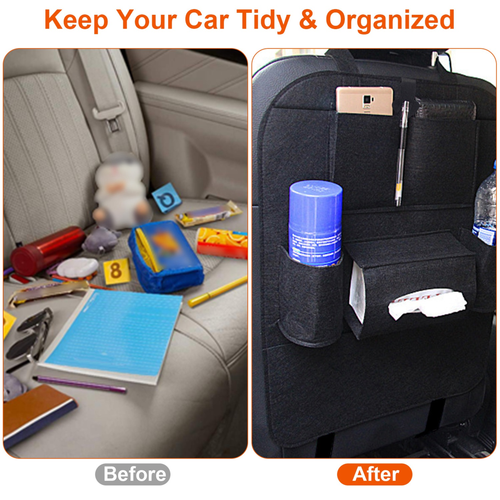 2Pcs Car Backseat Organizer Multi-pocket Car Storage Bag