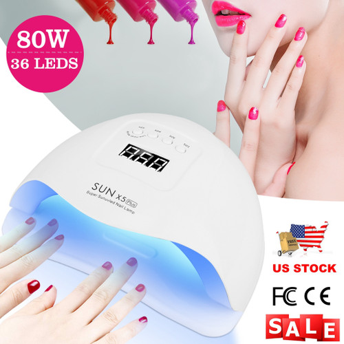 80W UV LED Nail Lamp Gel Polish Nail Dryer 