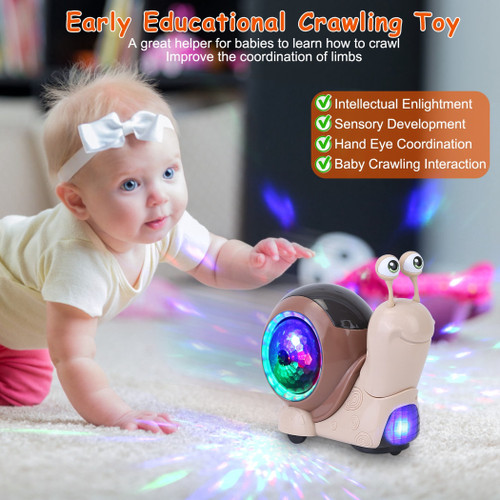 Crawling Snail Baby Toy Electric InFan