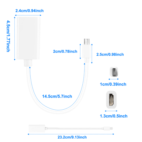 iMounTEK 1080P Mini Displayport Male to HD Female Adapter