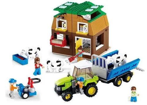 Cow Farm Ranch Building Brick Kit (512 Pcs)