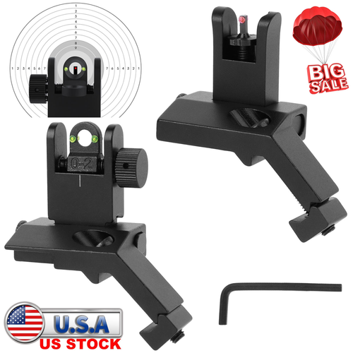 45 Degree Offset Rear Front Flip Up Sights