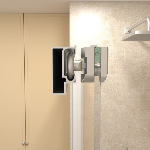 72" White Glass Sliding Closet Doors
