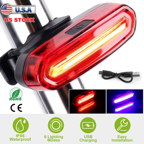 Bike Taillight Waterproof USB Rechargeable LED