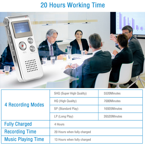 Digital Voice Recorder 8GB HD Sound Audio Recorder 