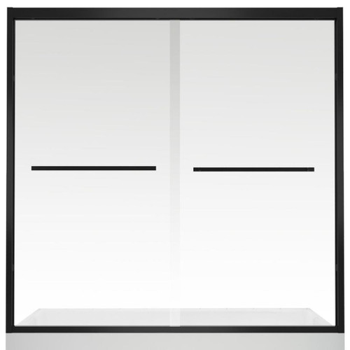 58" Black Glass Sliding Closet Doors