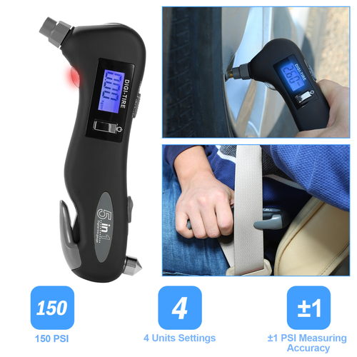 Auto Digital Tire Pressure Gauge 150 PSI 4 Set