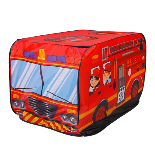 Kids Play Tent Foldable Pop Up Fire Truck Tent