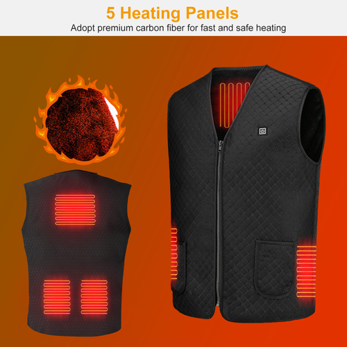Heat Jacket Vest 3 Heating Gear Adjustable USB Heated 