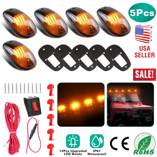5Pcs Cab Roof Lights 12 LED 