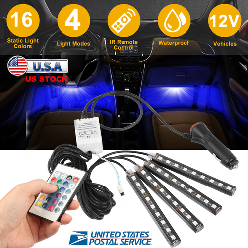 4PCS 36LEDs 12V Car Atmosphere Light 