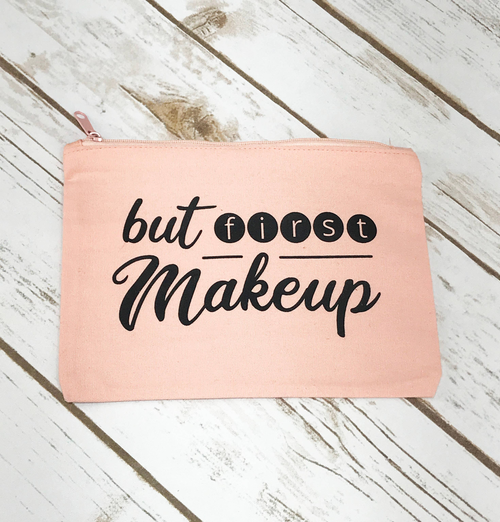 But First Makeup Cosmetic Bag 