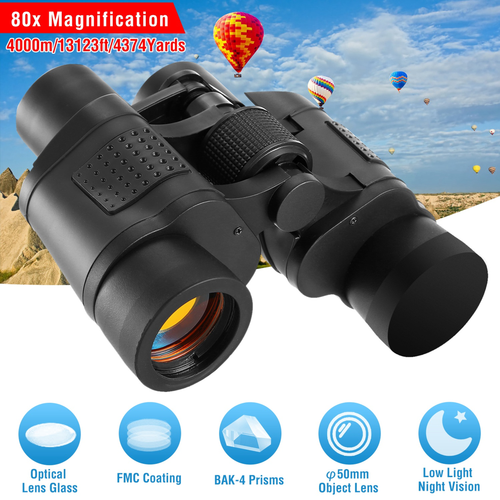 Portable HD Binoculars with FMC Lens Low Light 