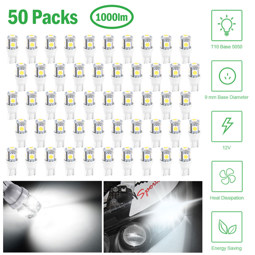 50Pcs/Kit LED Car Light Bulb