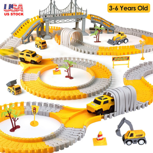 340Pcs Construction Race Track Set 