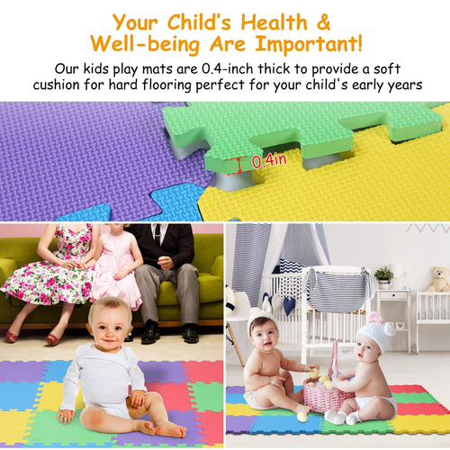 16Pcs Kids Puzzle Exercise Play Mat 