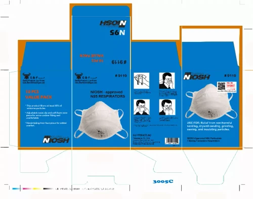 9119 N95 Particulate Respirator Dust Mask (NIOSH Approved)