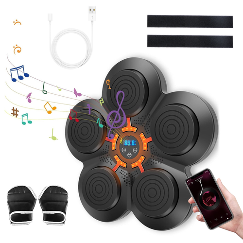 Music Boxing Machine Electronic Wall Target Punching Pad LED