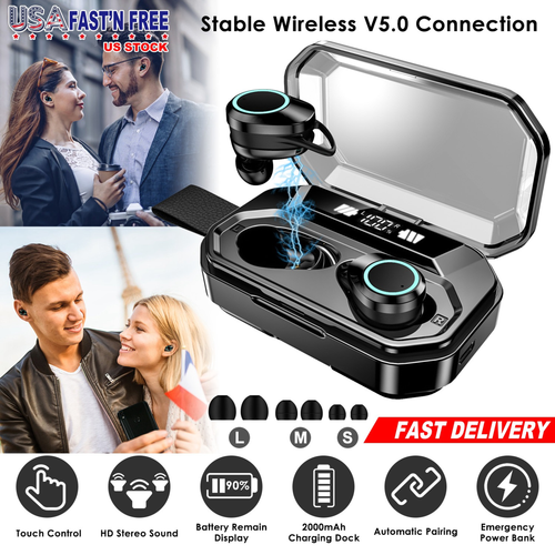 TWS Wireless 5.0 Earbuds Touch In-Ear Stereo