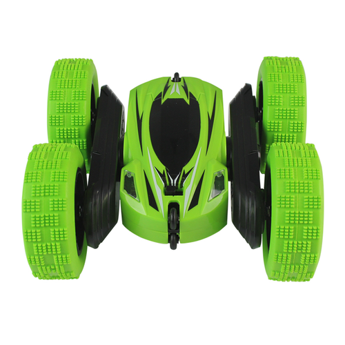 2.4 GHz flip car with rechargeable batteries and lights does stunts