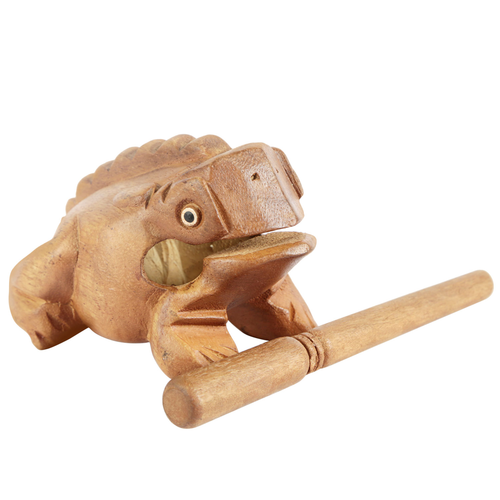 4in Wooden Frog Rasp Percussion Musical Instrument Tone Block Supplies