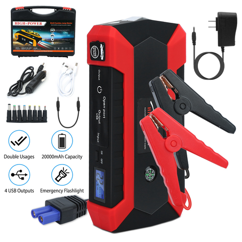 Car Jump Starter Booster 1000A Peak 20000mAh 12V Battery Charger 