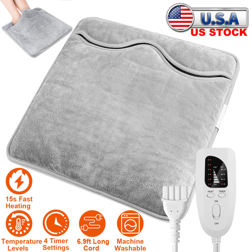 Electric Foot Warmer Heater Fast Heating Pad Cushion Mat 
