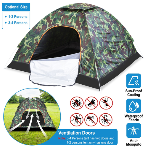 1/2 Person Instant Pop Up Dome Tent Waterproof Camping Tent