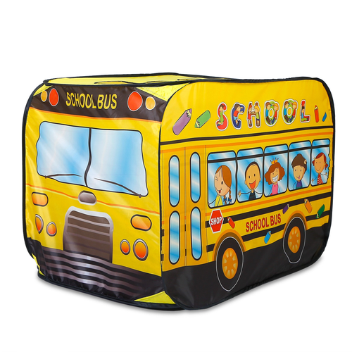 Kids Play Tent Foldable Pop Up School Bus Tent 