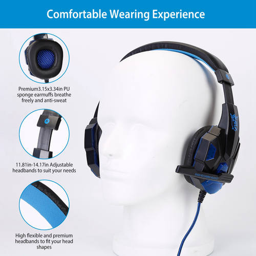 Gaming Headsets Stereo Bass Over Ear Headphones 