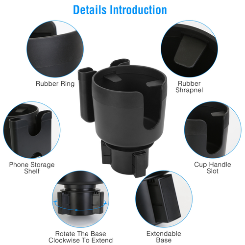 2-in-1 Car Cup Holder Expander Drink Cup Beverage 