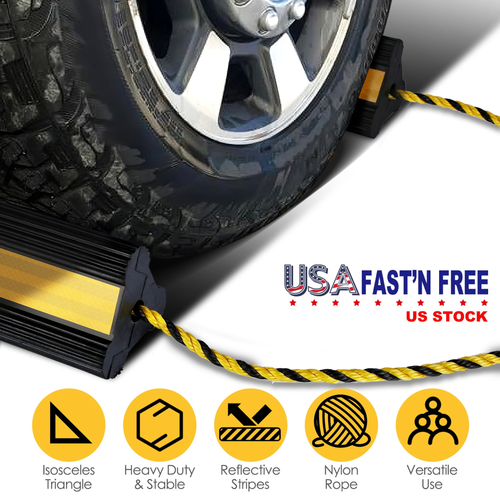 Heavy Duty Rubber Wheel Chocks Tire Chocks Wheel Immobilizers