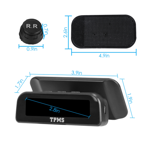 Wireless Solar Car Tire Pressure Monitoring System 
