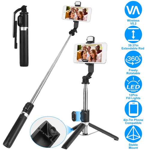 Wireless Selfie Stick Tripod Portable Foldable Extendable Phone Stand