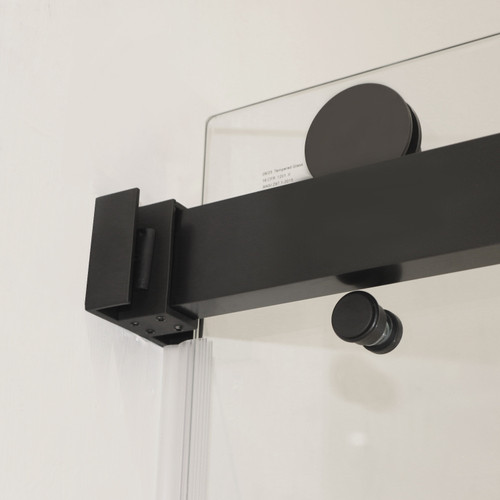 72" Black Glass Sliding Closet Doors