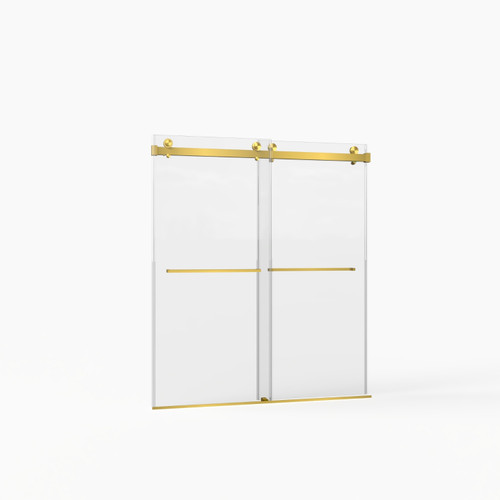 70" Gold Glass Sliding Closet Doors