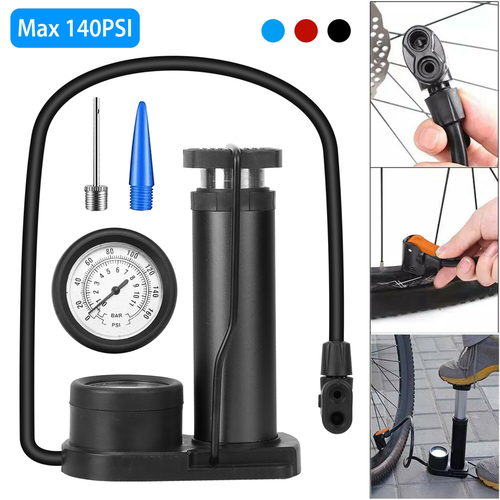 Mini Bike Foot Pump Portable Bicycle Tire Inflator Ball Air Pump
