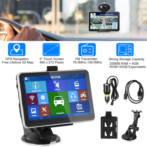 5" Car GPS Navigation 8GB Lorry Truck 