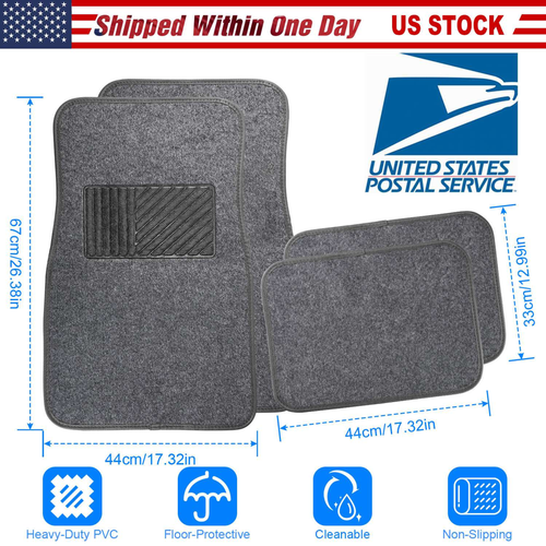 4Pcs Universal Car Floor Mat 